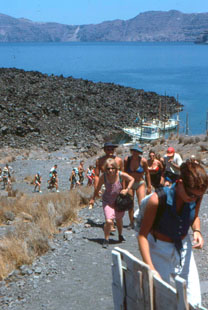 escalade du volcan  santorin